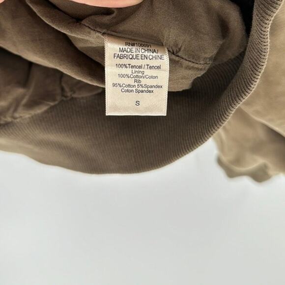 Young Fabulous & Broke Utility Bomber cropped Jacket Khaki size Small - Picture 5 of 5